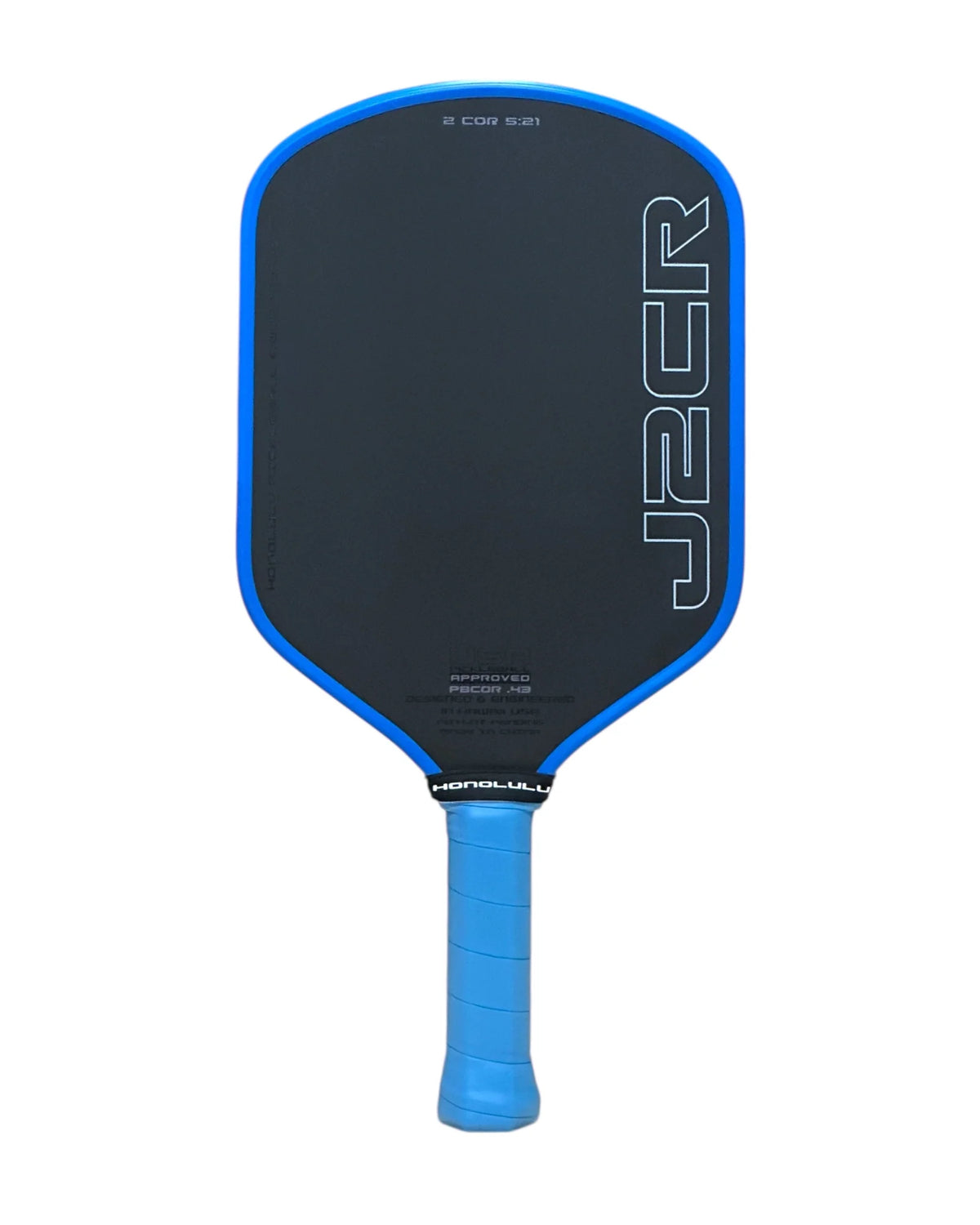 Honolulu J2CR Carbon Fiber Pickleball Paddle - Blue